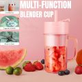 Small Portable Cup Blender - 400ml Capacity, Rechargeable with Type-C, Great for Travel, Gym, and On-the-Go. 