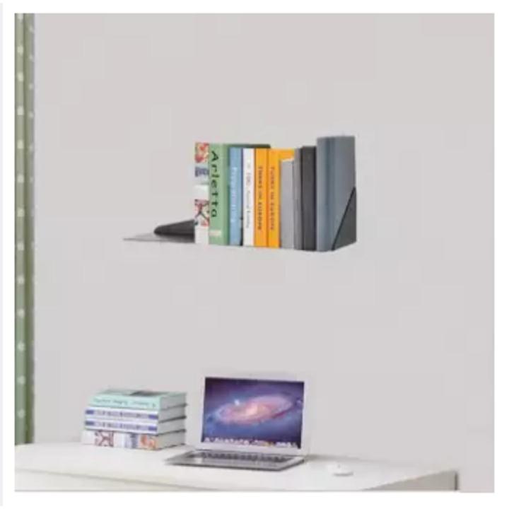 Book Rack Floating Ms Z.M Pack of 2 - L-Shaped Wall Mount Floating Book Shelf Book rack ...