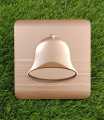 Door Bell Push Switch Waterproof China Fitting Sheet Bell Push Button- Metal Series (Golden Colour). 