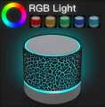 Mini Portable Bluetooth & Rechargeable Speaker with Light + SD Card + USB Supported Multi Color. 