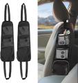 2PCS Car Seat Side Organizer, Multi-Pocket Seat Storage Hanging Bag, Car Multifunctional Storage Mesh Net Pocket, Can Hold Mobile Phone, Wallet, Glasses, Suitable for Cars, SUVs and Trucks. 
