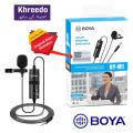 Boya Mic M1 Lavalier Collar Microphone for Canon Nikon DSLR Camcorder & Phone Android Iphone BY-M1 Mic. 