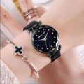 Black Magnetic Chain Strap Tranding In FACEB00K TIKT0K Watch For Girls & Woman. 