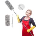 Microfiber Feather Duster Extendable Cobweb Duster with 100 inches Extra Long Pole, Bendable Head & Scratch-Resistant Hat for Cleaning Ceiling Fan, Cleaning Duster, Multipurpose Cleaning Brush. 