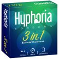 Hyphoria 3 in 1 Condoms (3 Packs). 