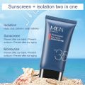 Men Face Body UV Isolation Refreshing Sunscreen Cream Moisturizing Sunblock SPF35 40g. 
