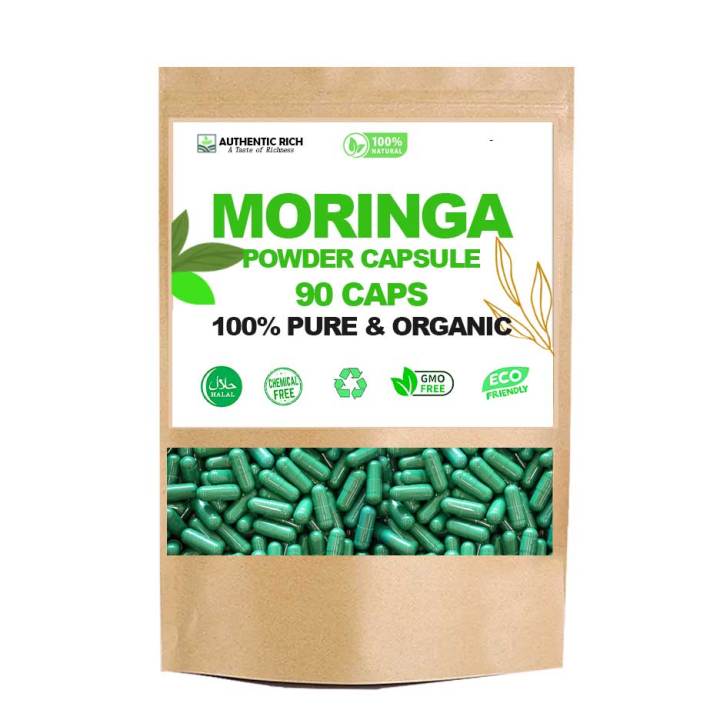Moringa powder pills Oleifera Leaf Powder for Weight loss 90 Capsules - Morigana powder Authentic Rich