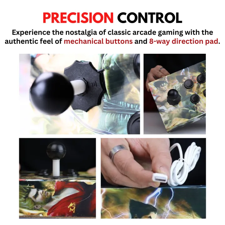 Usb%20Game%20Controller%20Joystick%204%20Buttons%20Game%20Arcade%20Made%20Of%20Wooden%20Box%20Panel%20For%20PC%20Laptop%20Computer%20For%20Win7/8/10%20-%20Image%202