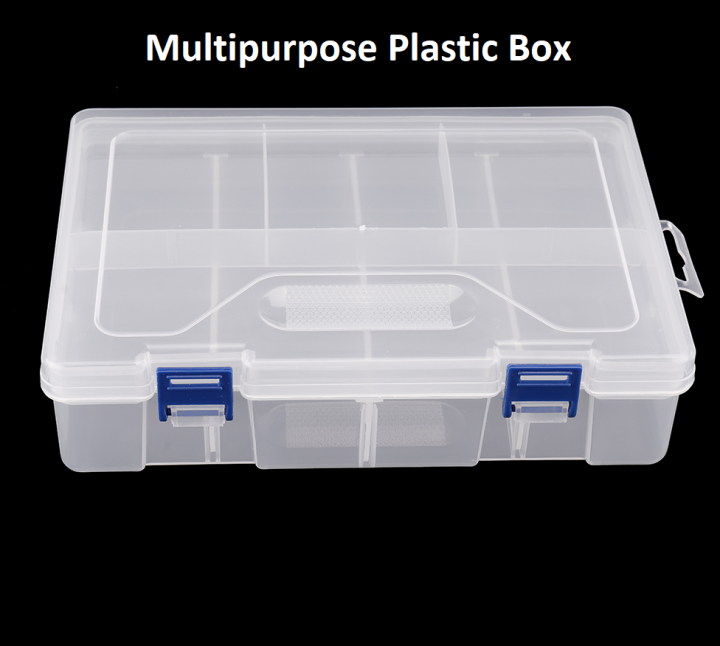 Adjustable%20Double%20Layer%20Component%20Organizer%20Storage%20Box%20F240%208%20Grid%20Tool%20Container%20with%20Double%20Buckle%20Clear%20White%20by%20Electrica%20-%20Image%205