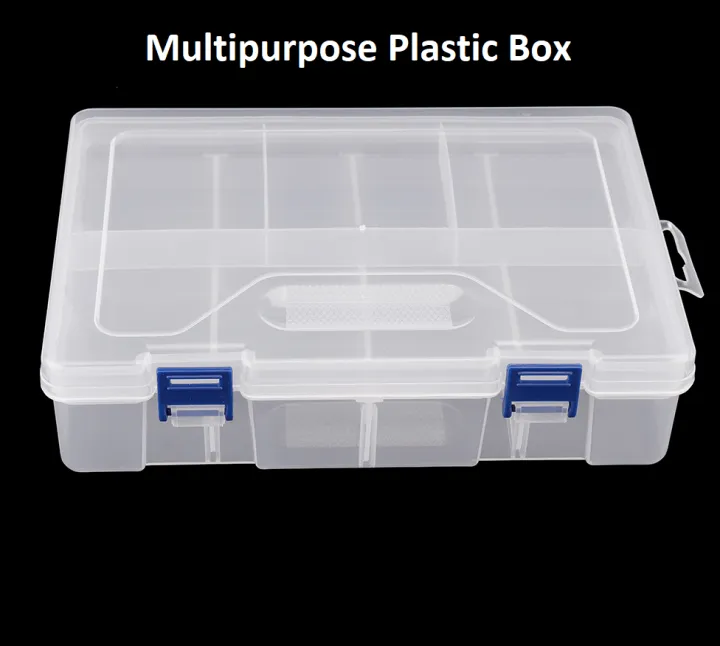Adjustable%20Double%20Layer%20Component%20Organizer%20Storage%20Box%20F240%208%20Grid%20Tool%20Container%20with%20Double%20Buckle%20Clear%20White%20by%20Electrica%20-%20Image%205