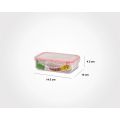 Plastic Food Container 2 Section Box1.1LTR ,Plastic Under Bed Storage Bin with Lids and Durable Buckles, Multi-Purpose Container. 