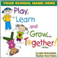 Play Learn and Grow Together English - Board and Chart Graphics Flex sheet Panaflex Penaflex pana pena flex for Learning Education and Decoration of Class Room of School and College with customise Your School and Teacher Name. 