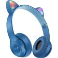 New Cat Headphone Wireless Bluetooth Headphone Headset Cat Ear LED Light Up Wireless Headphones for Mobile Phone PC or Laptop. 