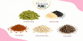 PCOS Organic Seeds Combo Kit–Chia Seeds, Pumpkin, Sunflower, White Sesame & Flax Seeds 100gx5 Pakistan. 