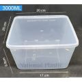 3000 ML - Pack Of 10 pcs Multiuse Microwave Disposable Plastic Box/Container for packing/storing food and other different purposes. 