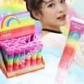 Rainbow Lipstick Colorful Tear Lip Gloss Waterproof Long Lasting Moisturizing Sequins Jelly Shine Glitter Lip Gloss Lips care. 
