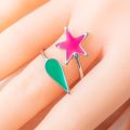 Anime Enamel Star Teardrop Ring Hunter X Hunter Hisoka Adjustable Rings For Women Men. 