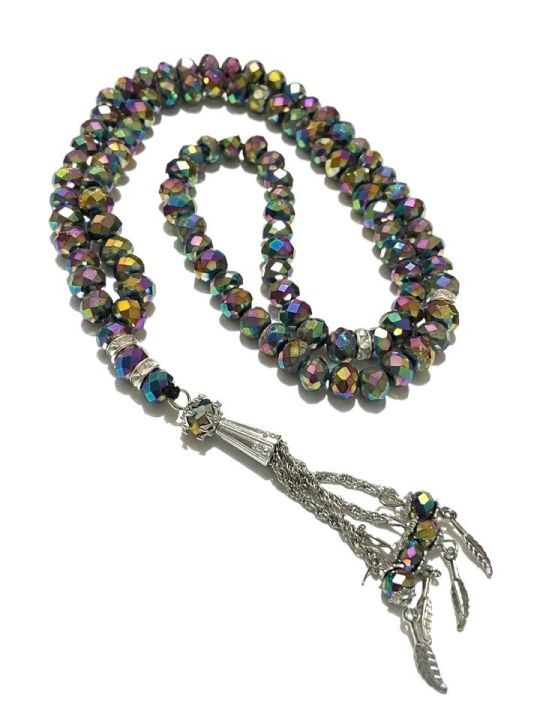 Handmade%20100%20Beads%20Crystal%20Glass%20multi%20color%20Tasbeeh%20-%20Image%204