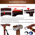 Old man stick with torch light intelligent wood color  Hiking Walking stick Trekking Poles. 