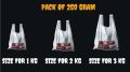 Pack of 250gm Plastic Shopping Bags | Premium Quality Available in Three Sizes | Bags for Meat. 