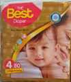 BEST BABY DIAPER SIZE 4-NO LARGE 9-14KG (80-PCS PACK). 