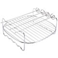 Air Fryer Double Layer Rack, Multi-Purpose Air Fryer Rack, Metal Holder Air Fryer (7Inch,4Pins). 