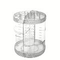 Rotating makeup organizer/Cosmetic organizer/Acrylic diamond organizer/ Big size 12 inches. 