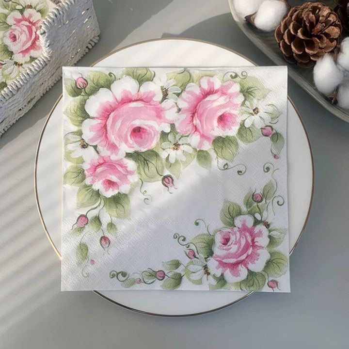 Floral Decoupage Paper Napkins