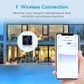 Wireless Thermometer  (Meròśs) Hygrometer, Remote WiFi-Humidity-Temperature-Sensor Alexa íPhòne - Android with Alerts for Baby Rooms, Greenhouses, Pets, Fridges (MS100H). 