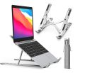 BRAINZONE GADGET  Aluminum PLASTIC Adjustable Laptop Stand, Portable Laptop Riser, Aluminum Laptop Stand for Desk Foldable, Ergonomic Computer Notebook Stand Holder for MacBook Air Pro, Dell XPS, HP (10-17.3'') - Silver. 