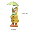 2PACK Dilly and Dally Garden Ducks Kit with Detachable Umbrella Garden Ornaments Outdoor Novelty Standing Sculpture Set. 