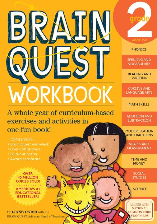 Liberty Books | Brain Quest Workbook Grade 2 by Liane Onish (100% Original)