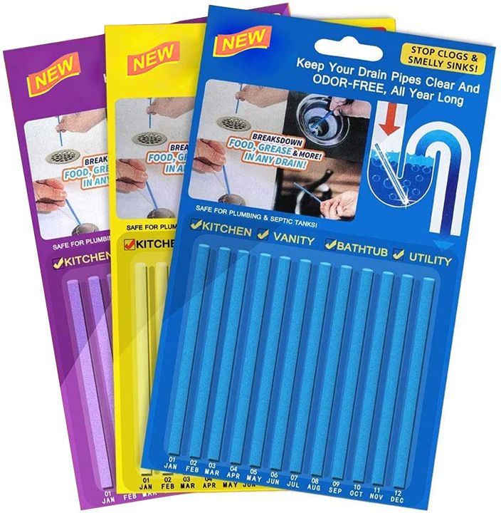 Packs%20of%2012%20Sani%20Drain%20Sticks%20Cleaning%20Rod%20Drain%20Cleaner%20%7C%20Sink%20Cleaner%20%7C%20Decontamination%20Drain%20Clog%20Dissolver%20-%20Image%204