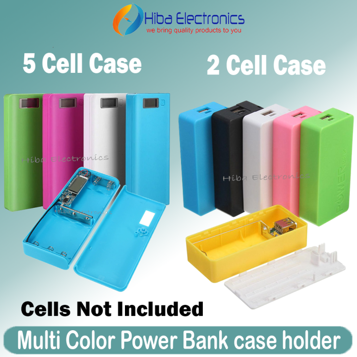 2 ,5 Cell Dual USB DIY Power Bank Module  2 ,5 Cell Solderless Plastic Power Bank Case 2 ,5 Cell 18650 battery holder case holder (Cells Not Included)