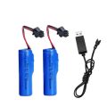 14500 Rechargeable Battery 3.7V 500mAh Lithium Battery with SM Plug USB Charger-SM for Toy Game Controller. 
