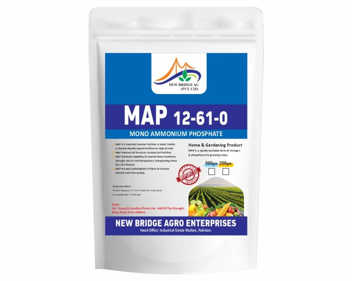 MAP 12-61-0 Mono Ammonium Phosphate Imprted high quality Fertilzer 250 gram & 500 gram
