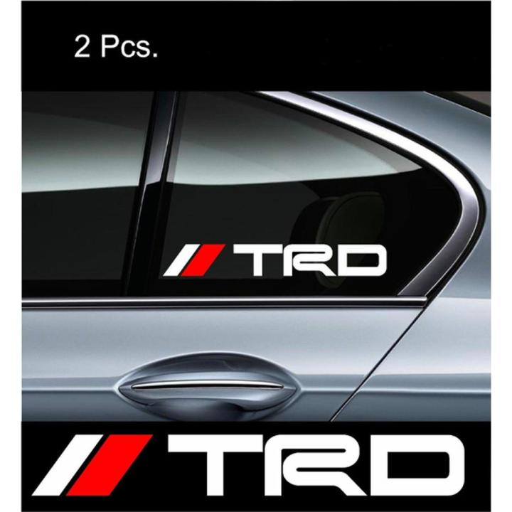 2PCS TRD Car Side Window Stickers For Toyota Corolla CHR Yaris Land Cruiser Fortuner Toyota Corolla Decal Sticker Funny bumper stickers, Toyota, Car sticker design  Accessories Sticker Auto Accessories car Accessories