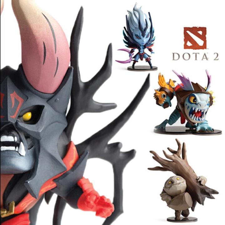 4pcs/set Dota 2 Game Figure Slark Tiny Doom Boxed Pvc Action Figures Collection Dota2 Toys