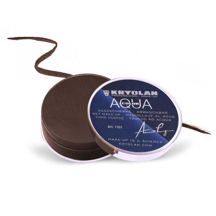 Kryolan Aquacolor Cake Liner - 101 - Chocolate
