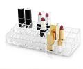 24 Slot Transparent Makeup & Lipstick Organizer 24 Pcs Lipstick Holder Stand | Lipsticks Storage Stand Makeup Containers Lipstick Organizer Storage for Cosmetic Makeup Holder | Makeup Organizer Box. 
