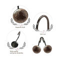 Set of 12 Antique Shower Curtain Hooks Curtain Rings for Bathroom Shower Rods Hooks. 