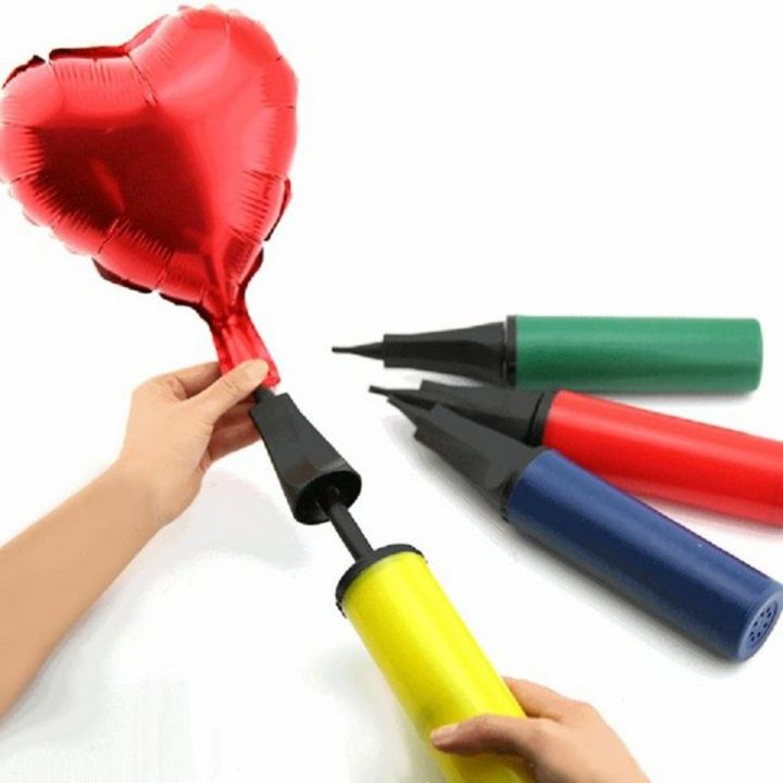 Push Balloon Balloon Pump Hand Held Plastic Balloon Pump Party Birthday Balloons ...