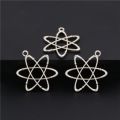 【happy one】10pcs Color Zinc Alloy Charms atom chemistry for Jewelry Making DIY Handmade Craft A1590. 