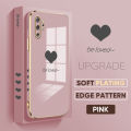 Samsung Note 10 Plus Note 10 Plus 5G Lover Heart Square Edge Pattern Casing Plated Phone Shell Luxury Plating Soft Phone Case. 