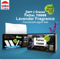 WBM Facial Tissue Paper Lavender Fragrance - 200s (2 Ply) | Super Soft Tissue Made with 100% Wood Pulp. 