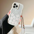 White Case Cute Bear Cover with Chain for iPhone 16promax/14/14pro/14plus/14promax/13 Pro Max / 12 Pro / 11 Pro Max / XR / XS Max. 