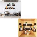Wall Mount Floating Kitchen Accessories Storage Shelf Rack Organiser. 