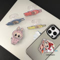 Trendy Brand Cartoon Funny Pop Mart Labubu Universal Foldable Ring Holder Support Cute Little Purple Ghost Colorful LABUBU Phone Holder Creativity Epoxy Phone Holder. 