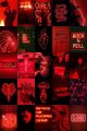 Red Theme Aesthetic Wall Photo Collage Kit 21 Cards 4x6 Inch HD Quality Prints. 