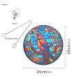 Stained Glass Window Hanging Panel Decor Colorful for Door Home Indoor. 